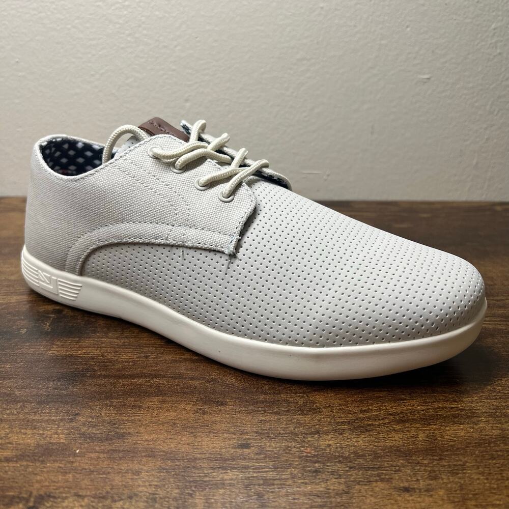 Ben Sherman Parnell Oxford Shoes 8 Mens Sneakers Off White Lifestyle Canvas New